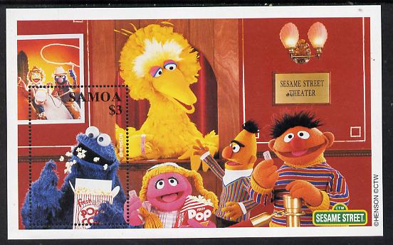 Samoa 2000 Sesame Street perf m/sheet unmounted mint SG MS1069, stamps on children, stamps on  tv , stamps on 