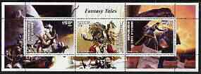 Ivory Coast 2003 Fantasy Tales perf sheetlet containing set of 3 values unmounted mint, stamps on fantasy, stamps on sci-fi