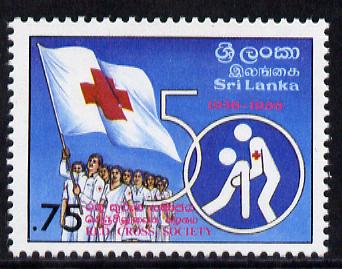 Sri Lanka 1986 Red Cross Anniversary unmounted mint, SG 928, stamps on , stamps on  stamps on medical, stamps on  stamps on red cross