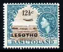 Lesotho 1966 DH-106 Comet over Lancers Gap 12.5c (wmk Block CA) unmounted mint, SG 117B*, stamps on tourism, stamps on aviation, stamps on dh, stamps on comet