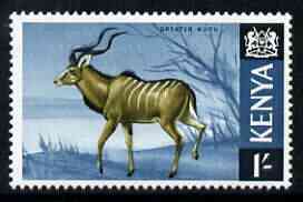 Kenya 1966 Kudu 1s (from Animal def set) unmounted mint, SG 29*, stamps on animals, stamps on kudu