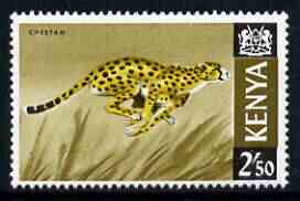 Kenya 1966 Cheetah 2s6d (from Animal def set) unmounted mint, SG 32*, stamps on animals, stamps on cats, stamps on cheetahs