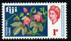 Fiji 1968 Passion Flowers 1d (from def set) unmounted mint, SG 372, stamps on flowers
