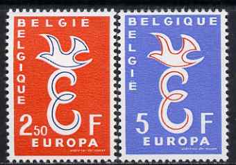 Belgium 1958 Europa set of 2 unmounted mint, SG 1659-60*, stamps on europa