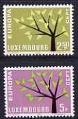 Luxembourg 1962 Europa set of 2 unmounted mint, SG 707-708*, stamps on europa