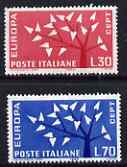 Italy 1962 Europa set of 2 unmounted mint, SG 1081-82, stamps on europa
