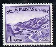 Pakistan 1961 Khyber Pass 1p violet (inscribed Shakistan) unmounted mint, SG 128*, stamps on tourism, stamps on 