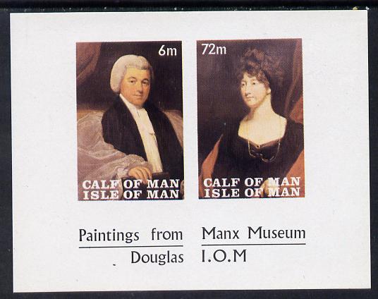 Calf of Man 1968 Paintings from Manx Museum #2 imperf sheetlet of 2 unmounted mint (Rosen CA119MS), stamps on arts, stamps on museums