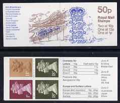 Great Britain 1987-88 MCC Bicentenary #4 (England Team Badge) 50p booklet complete, SG FB42, stamps on , stamps on  stamps on sport, stamps on  stamps on cricket, stamps on  stamps on badges