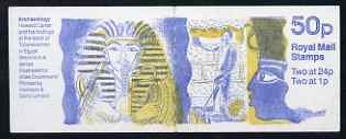 Great Britain 1991-92 Archaeology Series #2 (Howard Carter & Tutankhamen) 50p booklet complete, SG FB60, stamps on , stamps on  stamps on archaeology, stamps on  stamps on egyptology