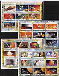 Sierra Leone 1990 Exploration of Mars perf set of 36 (4 sheetlets of 9) unmounted mint, SG 1380-1415, stamps on , stamps on  stamps on space, stamps on  stamps on mars, stamps on  stamps on keplar, stamps on  stamps on galileo, stamps on  stamps on herschel, stamps on  stamps on lowell, stamps on  stamps on 