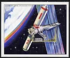 Sierra Leone 1990 Exploration of Mars perf m/sheet (Space Station) unmounted mint SG MS1416b, stamps on space, stamps on mars, stamps on 