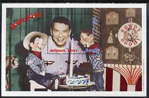 Mongolia 1998 The Howdy Doody Show perf m/sheet #3 unmounted mint, stamps on , stamps on  tv , stamps on puppets, stamps on clocks