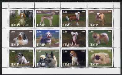 Dnister Moldavian Republic (NMP) 2000 Dogs perf sheetlet containing set of 12 values unmounted mint, stamps on dogs