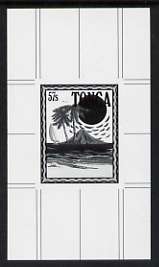 Tonga 1991 Island & Yacht 57s (from Heilala Week set) B&W photographic proof, scarce thus, as SG 1131, stamps on , stamps on  stamps on ships, stamps on  stamps on sailing, stamps on  stamps on yachts