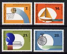 Papua New Guinea 1971 Fourth South Pacific Games set of 4 unmounted mint, SG 200-03, stamps on sport, stamps on boxing, stamps on basketball, stamps on sailing, stamps on athletics, stamps on clocks