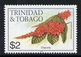 Trinidad & Tobago 1985-9 $2 Chaconia with 1989 imprint unmounted mint, SG 698, stamps on flowers