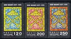 Vatican City 1978 'Vacant See' St Peter's Keys set of 3 unmounted mint, SG 705-07, stamps on 