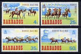 Barbados 1969 Horse Racing set of 4 unmounted mint, SG 381-84, stamps on horses
