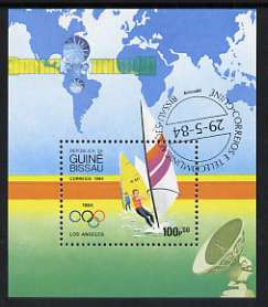 Guinea - Bissau 1984 Los Angeles Olympics m/sheet unmounted mint, SG MS 903, stamps on olympics, stamps on wind-surfing, stamps on maps, stamps on communications