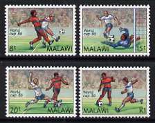 Malawi 1986 World Cup Football, Mexico set of 4 unmounted mint, SG 746-49, stamps on football, stamps on sport