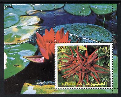 Fujeira 1972 Flowers m/sheet unmounted mint (Mi BL 135A) , stamps on flowers