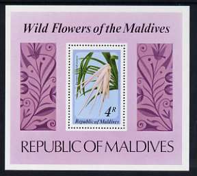 Maldive Islands 1979 Flowers m/sheet (Pandanus odoratissmus) unmounted mint, SG MS 832, stamps on flowers