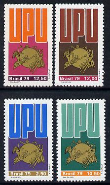 Brazil 1979 Universal Postal Union Day set of 4 unmounted mint SG 1792-95, stamps on upu, stamps on  upu , stamps on 