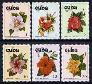 Cuba 1978 Pacific Flowers set of 6 unmounted mint, SG 2513-18, stamps on flowers