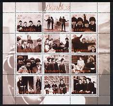 Tatarstan Republic 2001 The Beatles perf sheetlet containing set of 12 values unmounted mint, stamps on personalities, stamps on entertainments, stamps on music, stamps on pops, stamps on beatles, stamps on 