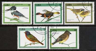 Cuba 1996 Death Centenary of Juan Gundlach (ornithologist) Birds perf set of 5 cto used, SG 3987-92, stamps on birds
