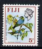 Fiji 1975-77 Birds & Flowers 5c (Grey-backed White Eye) unmounted mint, SG 509, stamps on birds