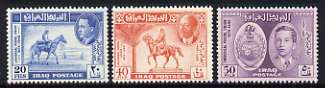 Iraq 1949 Universal Postal Union Anniversary perf set of 3 unmounted mint, SG 339-41, stamps on upu, stamps on horses, stamps on postman, stamps on  upu , stamps on 