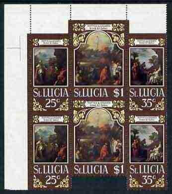 St Lucia 1970 Easter - perf Triptych by Hogarth unmounted mint, SG 290a, stamps on , stamps on  stamps on easter, stamps on  stamps on arts, stamps on  stamps on hogarth