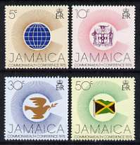 Jamaica 1975 Heads of Commonwealth Conference perf set of 4 unmounted mint, SG 397-400, stamps on doves, stamps on flags, stamps on constitutions