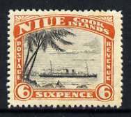 Niue 1944-46 HMS Monowai 6d (multiple wmk) unmounted mint, SG 94, stamps on ships, stamps on  kg6 , stamps on 
