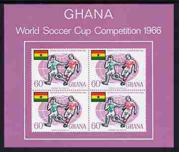 Ghana 1966 Football World Cup imperf m/sheet unmounted mint, SG MS 434, stamps on football, stamps on sport