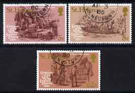 St Helena 1980 Empress Eugenie's Visit set of 3 fine cto used, SG 358-60, stamps on ships, stamps on napoleon, stamps on royalty, stamps on ships, stamps on death, stamps on women
