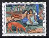 France 1968 Arearea by Gaugin 1f unmounted mint from French Art set of 4, SG 1787, stamps on arts, stamps on gauguin