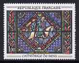 France 1965 800th Anniversary of Sens Cathedral unmounted mint, SG 1683, stamps on religion, stamps on stained glass, stamps on horses