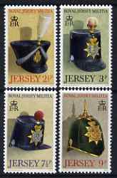 Jersey 1972 Royal Jersey Militia set of 4 unmounted mint,, SG 77-80, stamps on , stamps on  stamps on militaria