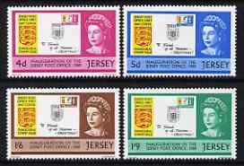 Jersey 1969 Inauguration of Post Office set of 4 unmounted mint, SG 30-33, stamps on , stamps on  stamps on postal, stamps on  stamps on stamp on stamp, stamps on  stamps on stamponstamp