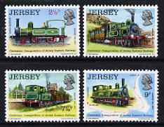 Jersey 1973 Centenary of Jersey Eastern Railway set of 4 unmounted mint, SG 93-96, stamps on railways