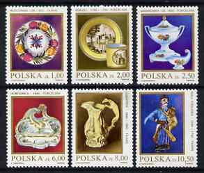 Poland 1981 Polish Ceramics set of 6 unmounted mint, SG 2795-800, stamps on ceramics, stamps on pottery
