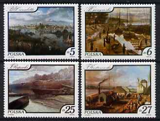 Poland 1984 Paintings of the Vistula River set of 4 unmounted mint, SG 2937-40                         , stamps on , stamps on  stamps on arts, stamps on  stamps on rivers