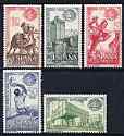 Spain 1964 New York Worlds Fair set of 5 unmounted mint, SG 1651-55, stamps on animals, stamps on bovine, stamps on dancing, stamps on music, stamps on sport, stamps on pelota, stamps on exhibitions