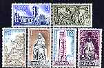Spain 1971 Holy Year of Compostela (1st Issue) set of 6 unmounted mint, SG 2066-71, stamps on religion, stamps on shells, stamps on maps