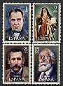 Spain 1971 Spanish Celebrities set of 4 unmounted mint, SG 2085-88, stamps on , stamps on  stamps on personalities, stamps on  stamps on religion