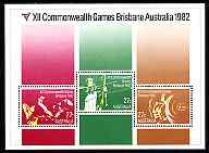 Australia 1982 Commonwealth Games m/sheet unmounted mint SG MS 863, stamps on sport, stamps on athletics, stamps on archery, stamps on boxing, stamps on weightlifting, stamps on weights, stamps on running