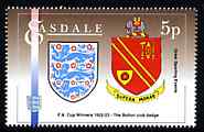 Easdale 1996 Great Sporting Events - Football 5p - Bolton Club Badge Winners of 1922-23 FA Cup Final, unmounted mint, stamps on football, stamps on sport
